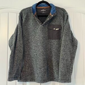 Woolrich Gray Drifter Pullover Sweater Size Medium Men’s
